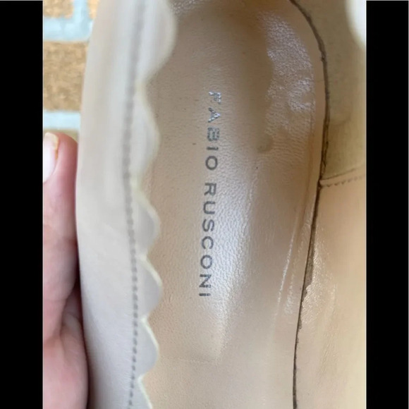 Fabio rusconi Scalloped Leather Pumps 40.5 - Picture 4 of 11